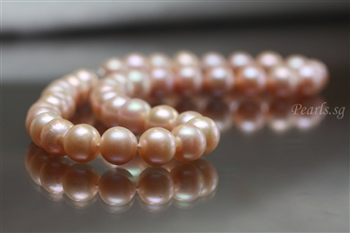 Pearl Necklace - Pink 11 mm